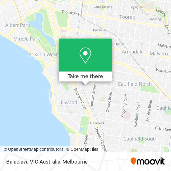 Balaclava VIC Australia map