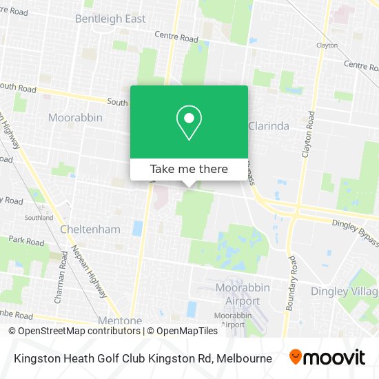 Mapa Kingston Heath Golf Club Kingston Rd