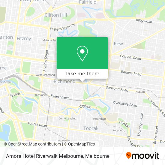 Amora Hotel Riverwalk Melbourne map