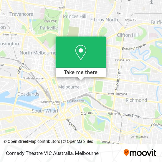 Comedy Theatre VIC Australia map