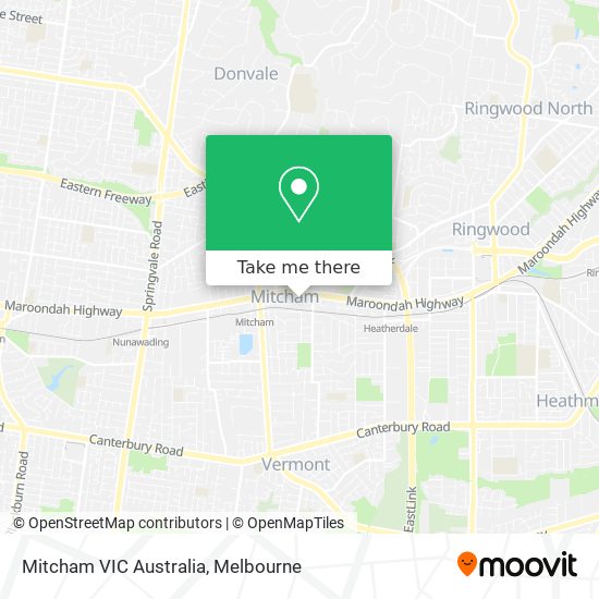 Mitcham VIC Australia map