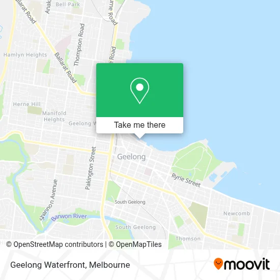 Mapa Geelong Waterfront