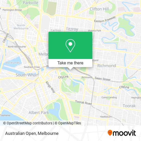 Australian Open map