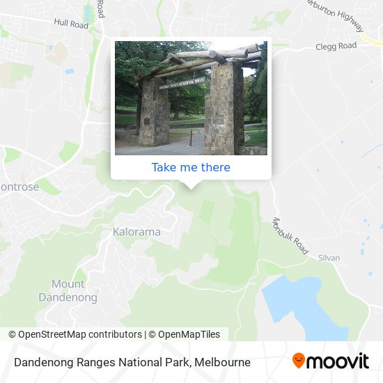 Dandenong Ranges National Park map