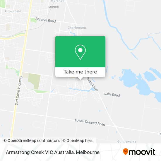 Armstrong Creek VIC Australia map