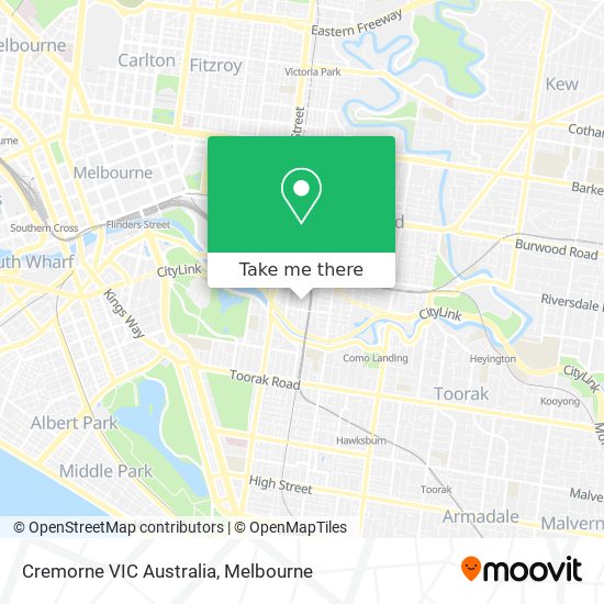 Mapa Cremorne VIC Australia
