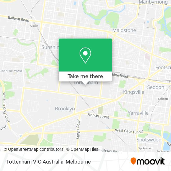 Tottenham VIC Australia map