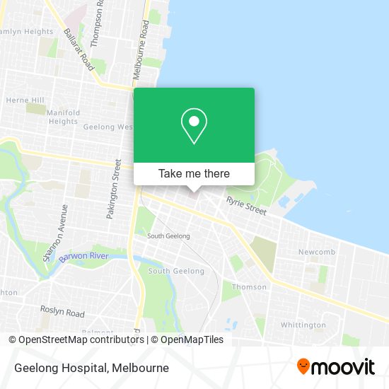Geelong Hospital map
