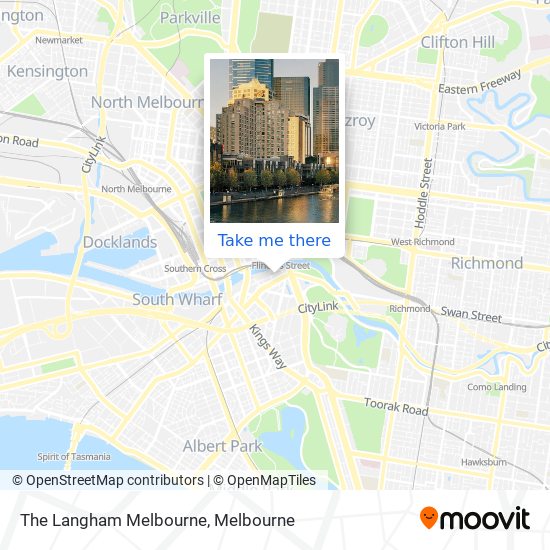 Mapa The Langham Melbourne