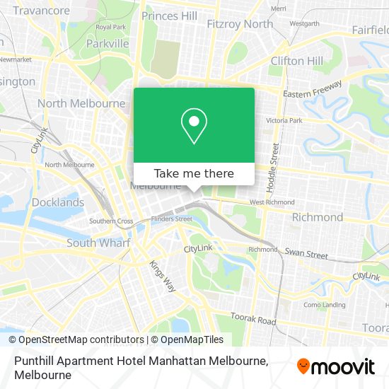 Punthill Apartment Hotel Manhattan Melbourne map