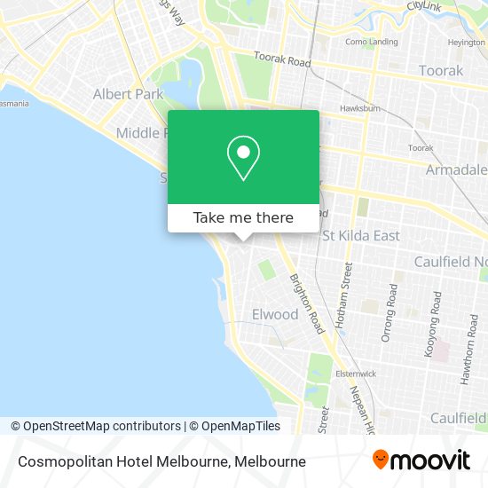 Cosmopolitan Hotel Melbourne map