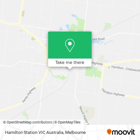 Hamilton Station VIC Australia map