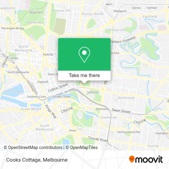 Mapa Cooks Cottage