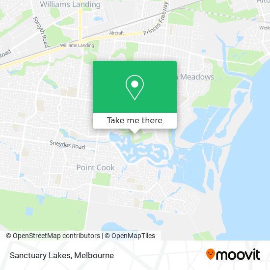 Sanctuary Lakes map