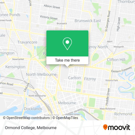 Ormond College map