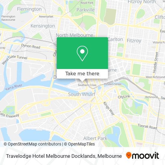 Travelodge Hotel Melbourne Docklands map