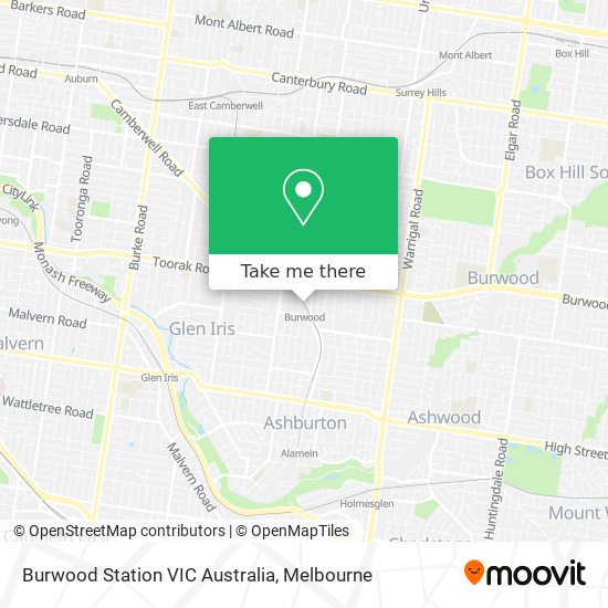 Burwood Station VIC Australia map