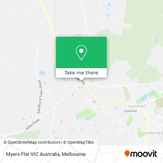 Myers Flat VIC Australia map
