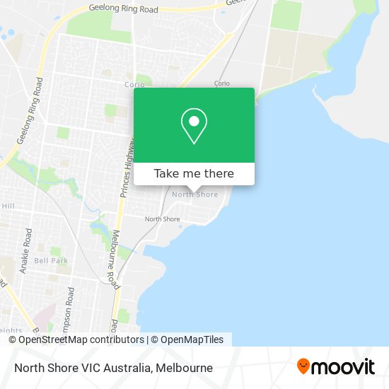 North Shore VIC Australia map
