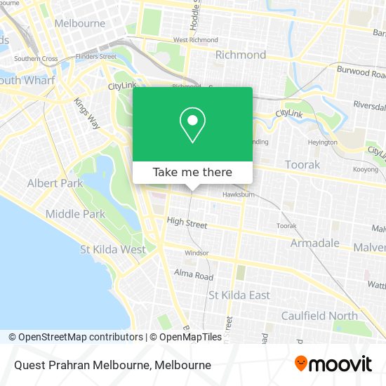 Quest Prahran Melbourne map