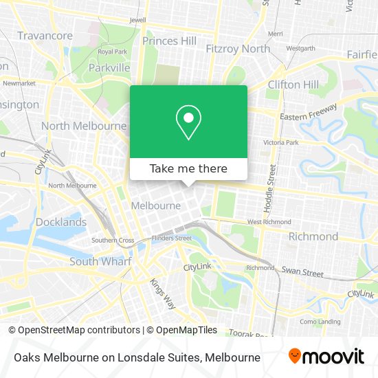 Mapa Oaks Melbourne on Lonsdale Suites