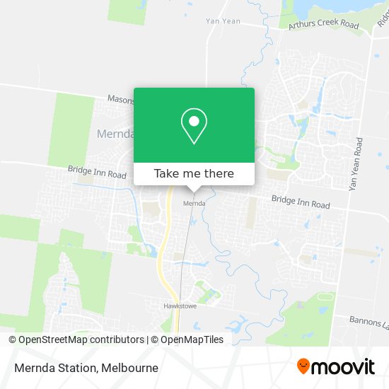 Mernda Station map