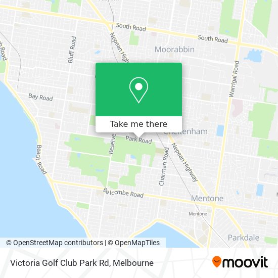Victoria Golf Club Park Rd map