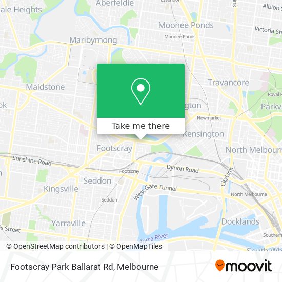 Mapa Footscray Park Ballarat Rd