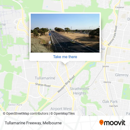 Mapa Tullamarine Freeway