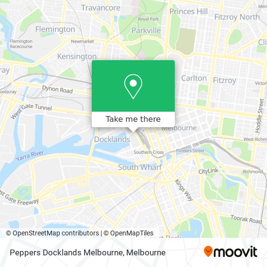 Peppers Docklands Melbourne map