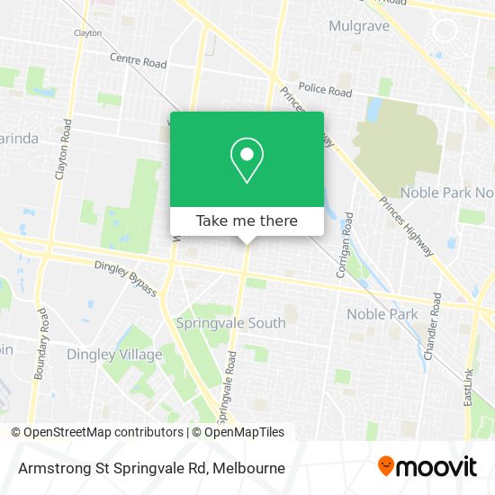 Armstrong St Springvale Rd map