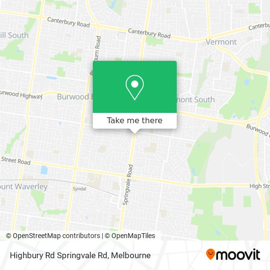 Highbury Rd Springvale Rd map