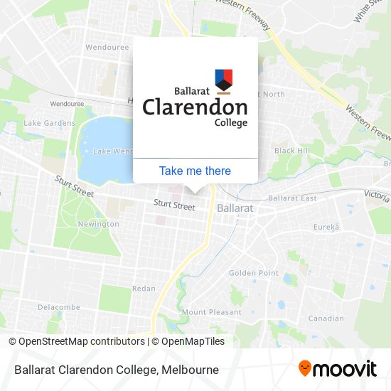 Ballarat Clarendon College map