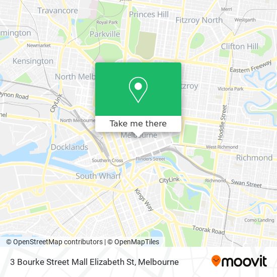 3 Bourke Street Mall Elizabeth St map