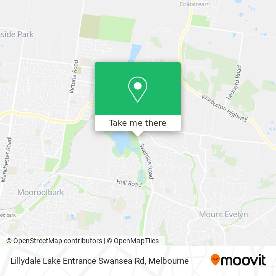 Lillydale Lake Entrance Swansea Rd map