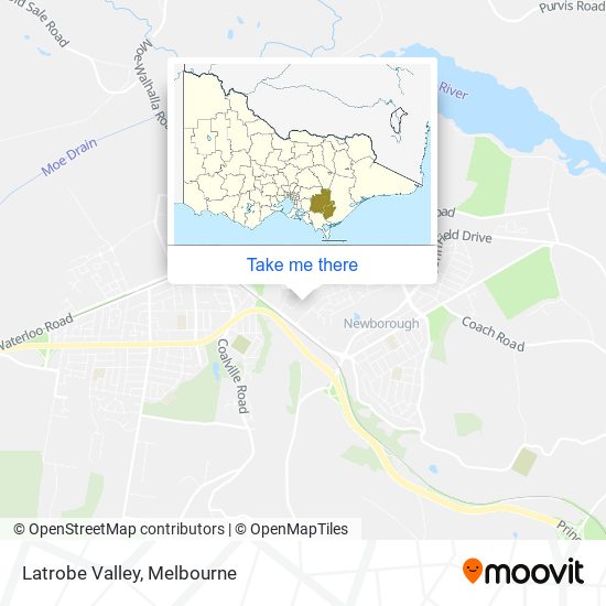 Mapa Latrobe Valley