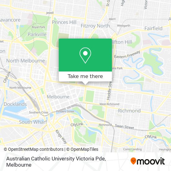 Australian Catholic University Victoria Pde map