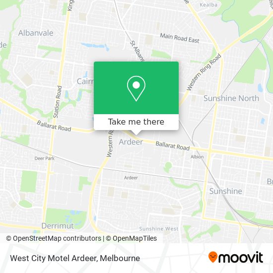 West City Motel Ardeer map