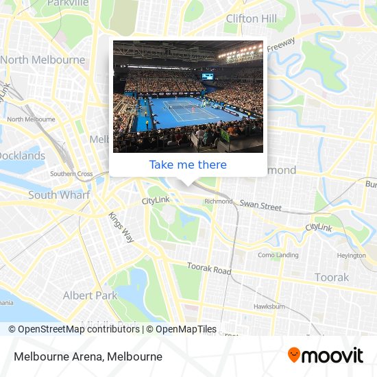 Melbourne Arena map