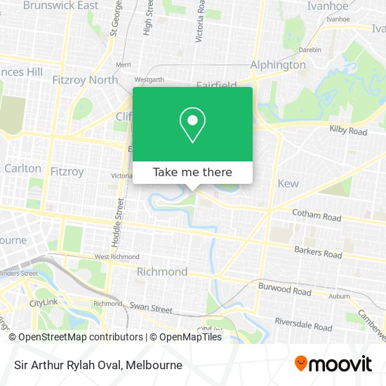 Sir Arthur Rylah Oval map