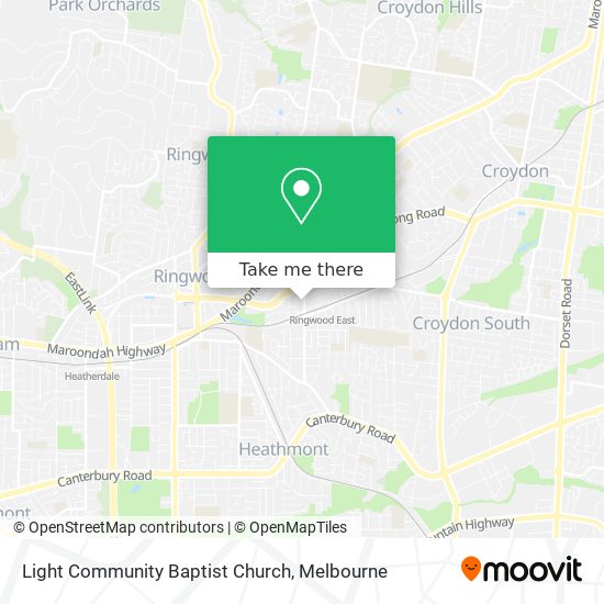 Light Community Baptist Church map