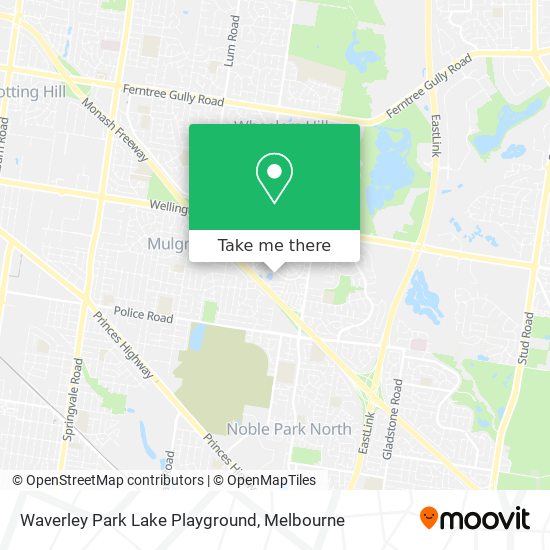 Waverley Park Lake Playground map