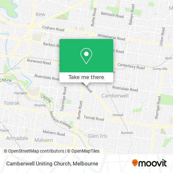 Camberwell Uniting Church map