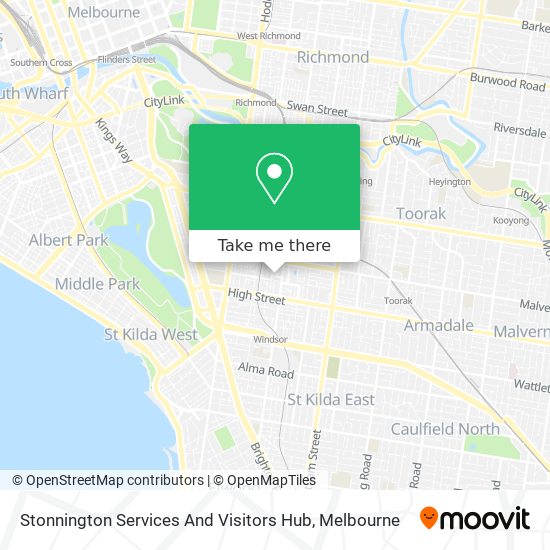 Stonnington Services And Visitors Hub map