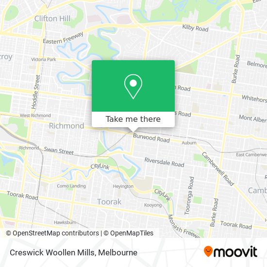 Creswick Woollen Mills map