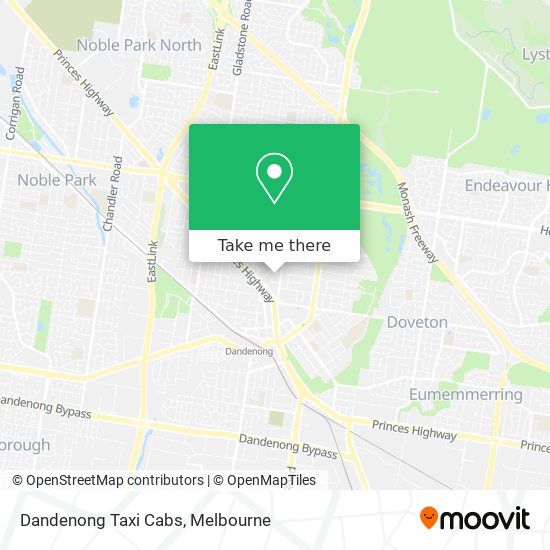 Dandenong Taxi Cabs map