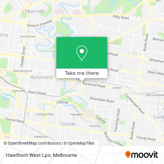 Hawthorn West Lpo map