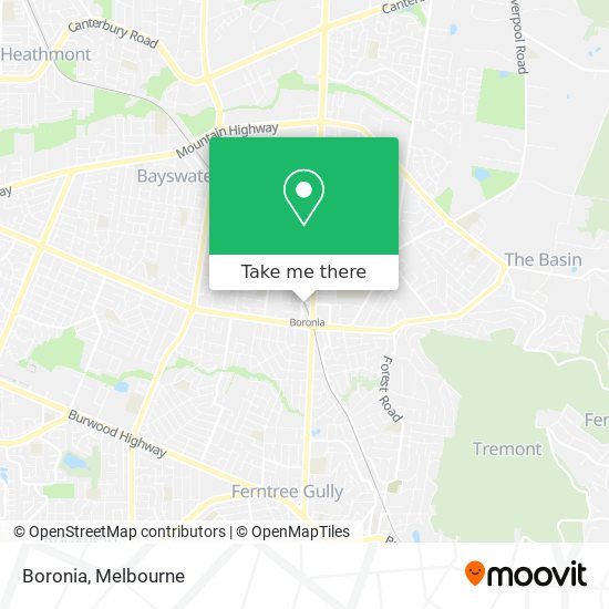 Boronia map