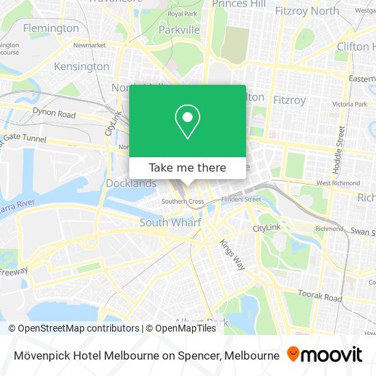 Mövenpick Hotel Melbourne on Spencer map