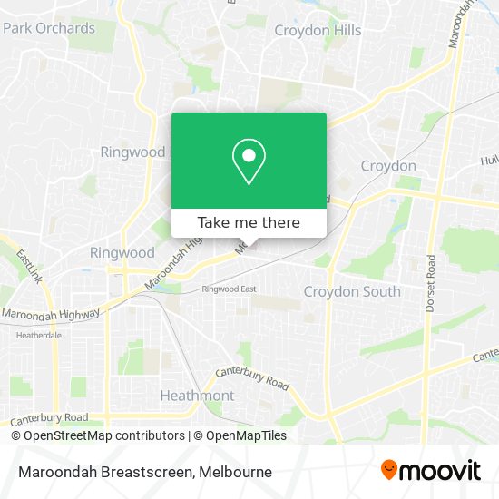 Maroondah Breastscreen map